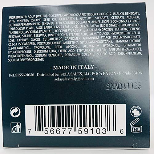 Delfanti-Milano • COLLAGEN REJUVENATING AND NOURISHING Night Cream • Face and Neck Moisturizer with BLACK PEARL and RED ALGAE GEL• Made in Italy - Charming Charlie