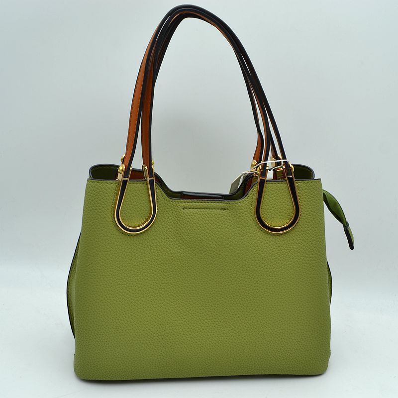 Textured Faux Leather Horseshoe Handle Women’s Tote Bag - Tote Bag