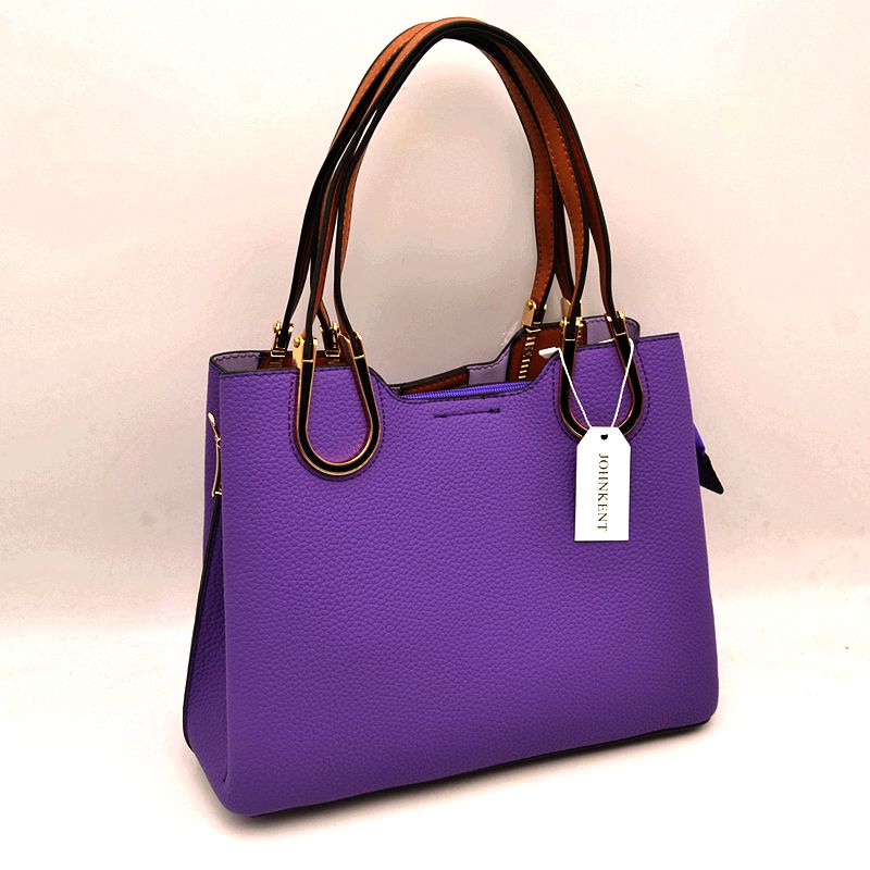 Textured Faux Leather Horseshoe Handle Women’s Tote Bag - Tote Bag