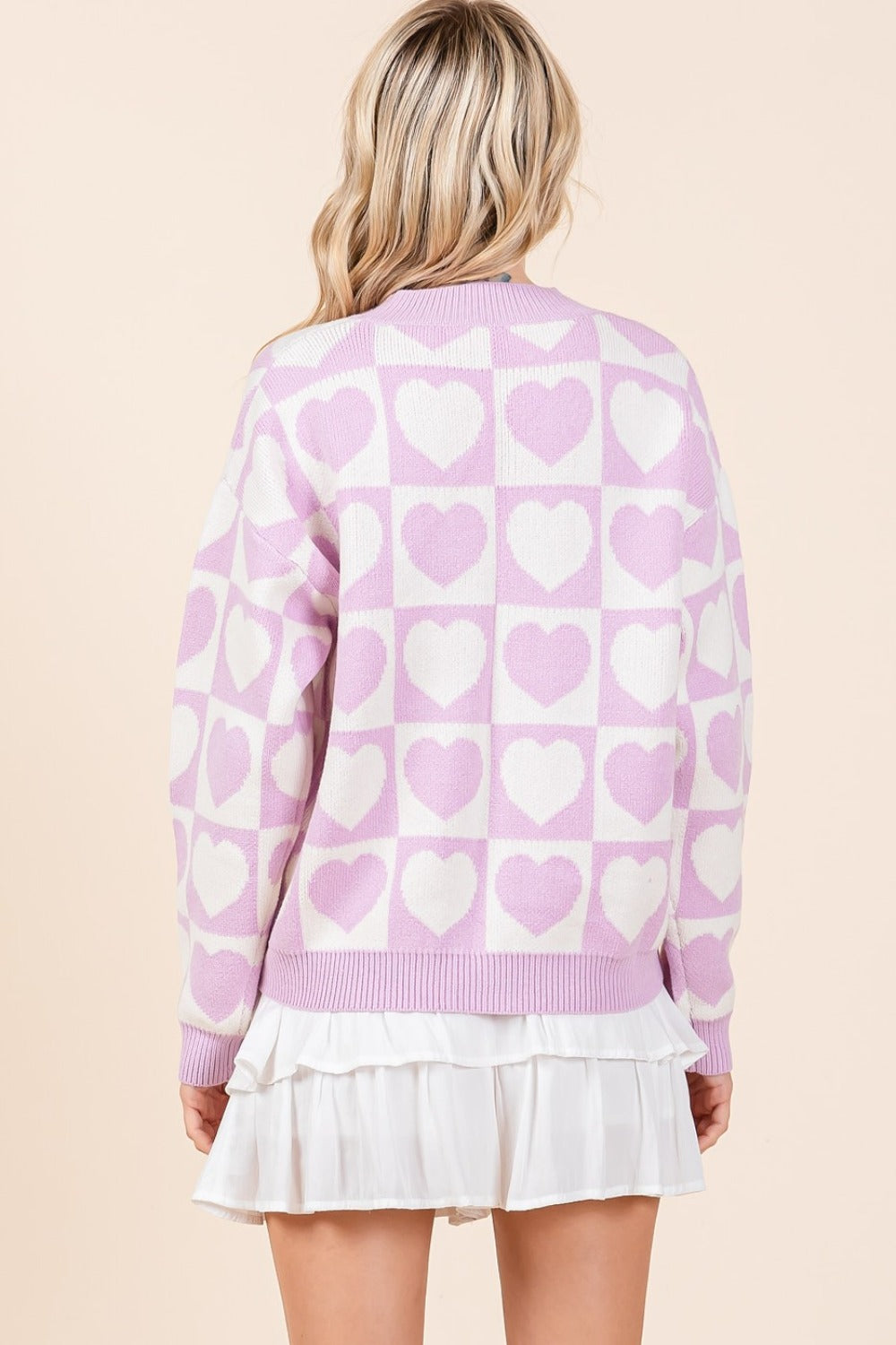Mittoshop Checkered Heart Button Down Cardigan - Charming Charlie