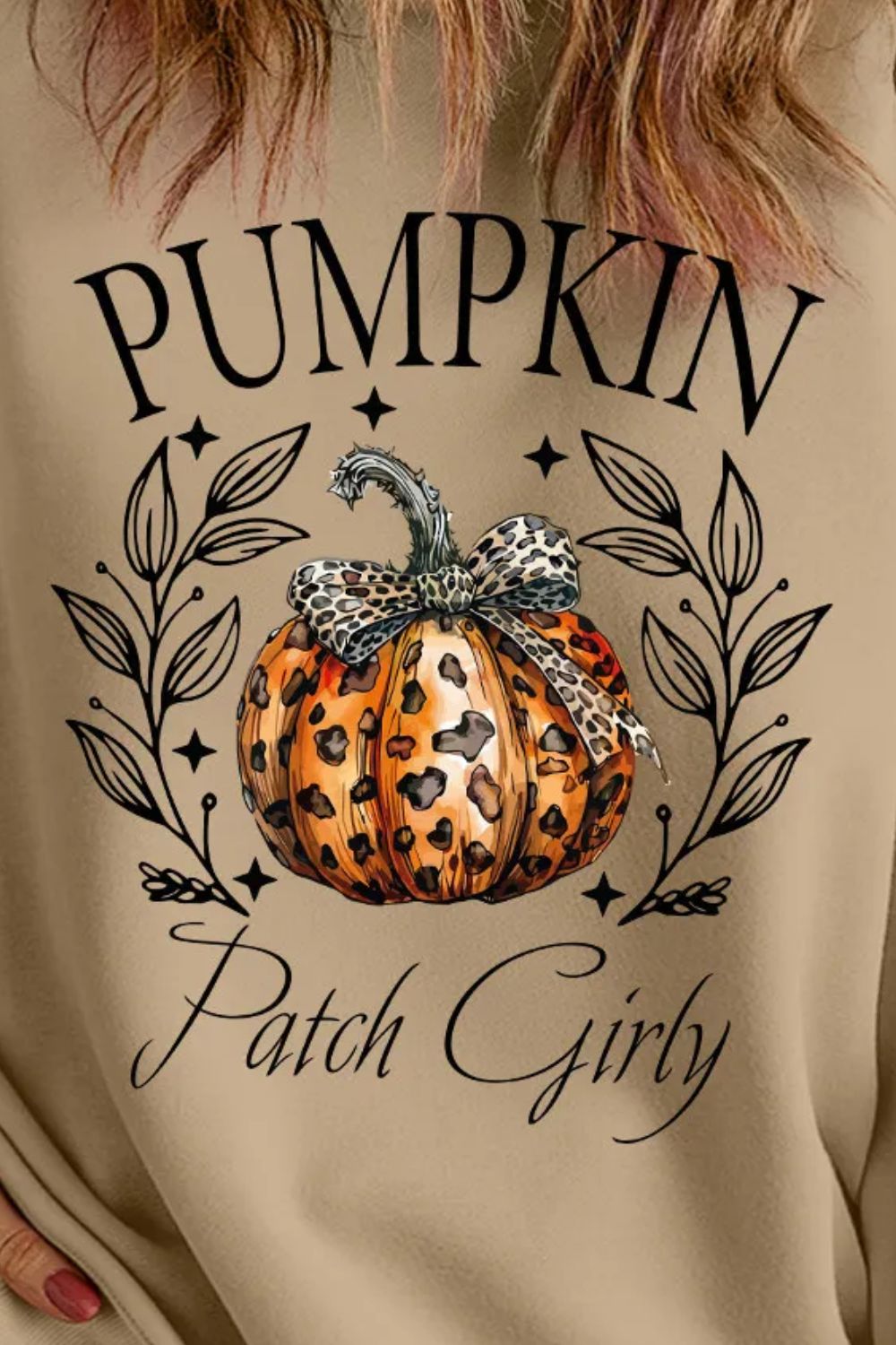 Plus Size Pumpkin Graphic Long Sleeve Sweatshirt - Charming Charlie