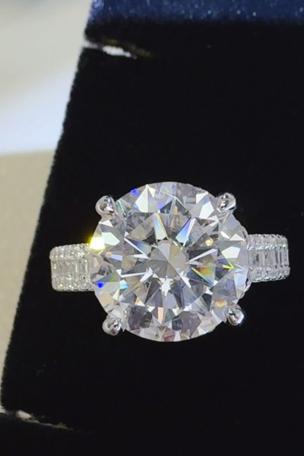 5 Carat Moissanite 925 Sterling Silver Ring - Charming Charlie