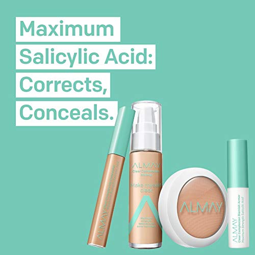 Foundation by Almay, Acne Face Makeup with Salicylic Acid, Face Makeup with Skincare Ingredients, Matte Finish, Hypoallergenic, Cruelty Free, Dermatologist Tested Foundation - Charming Charlie