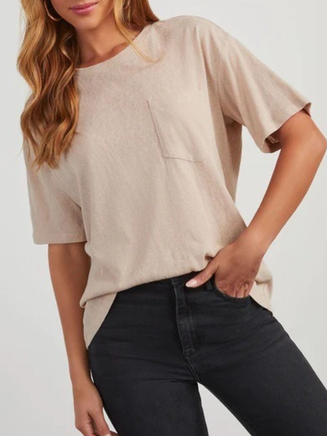 Round Neck Half Sleeve T-Shirt - Charming Charlie