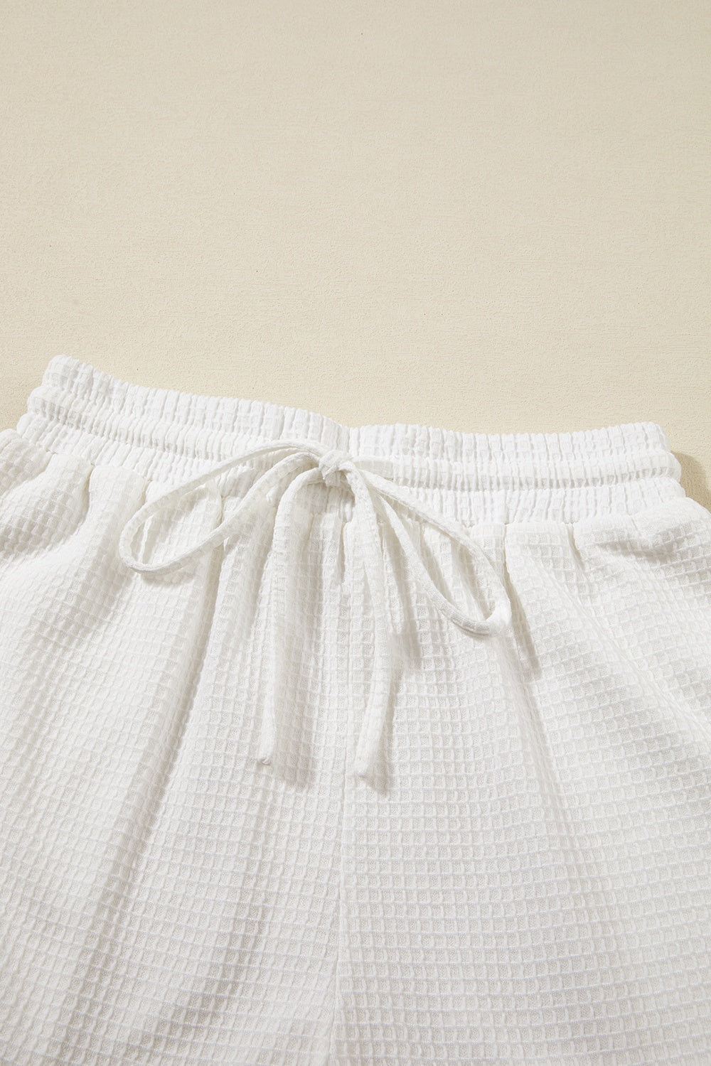 Round Neck Short Sleeve Top and Drawstring Shorts Set - Charming Charlie