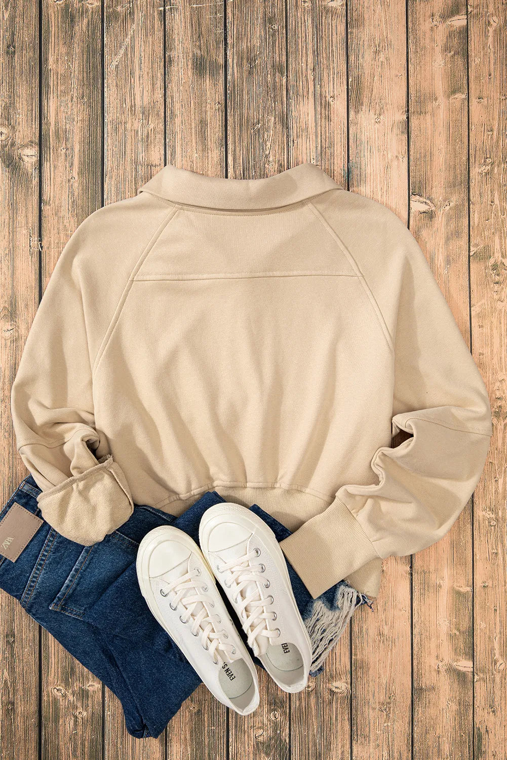 Half Zip Long Sleeve Sweatshirt - Charming Charlie