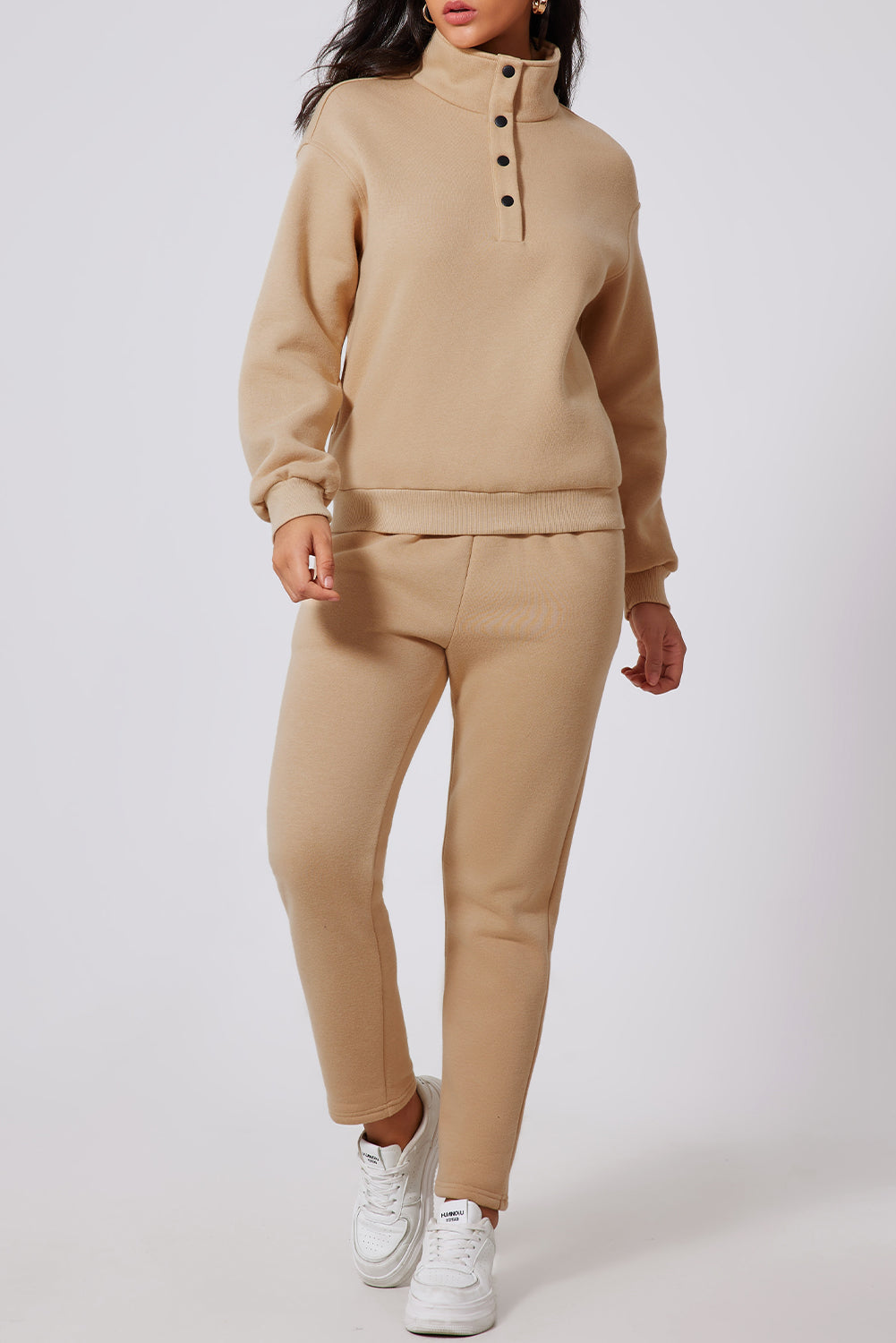 Half Snap Turtleneck Top and Pants Active Set - Charming Charlie