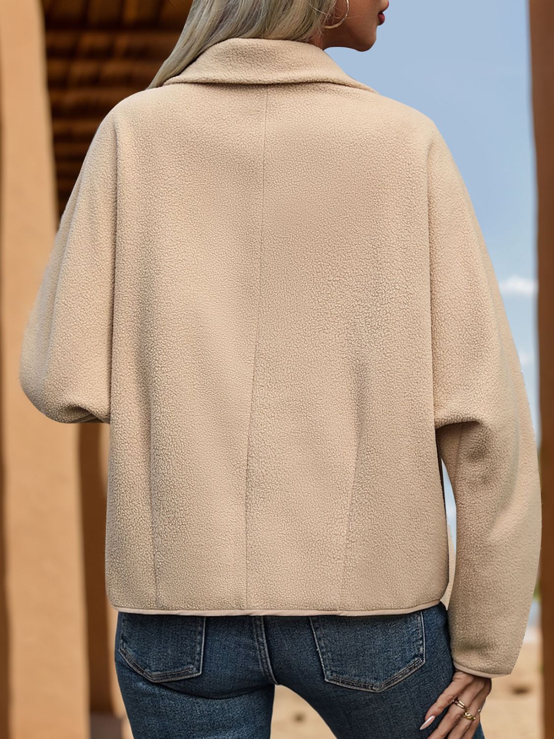 Pocketed Toggle Collared Neck Coat - Charming Charlie