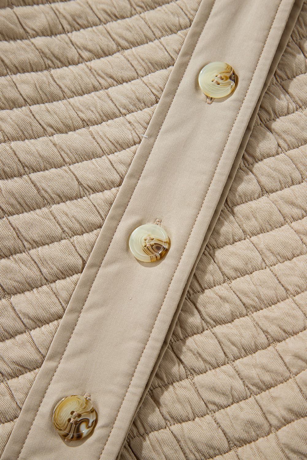 Exposed Seam Collared Neck Button Up Shacket - Charming Charlie