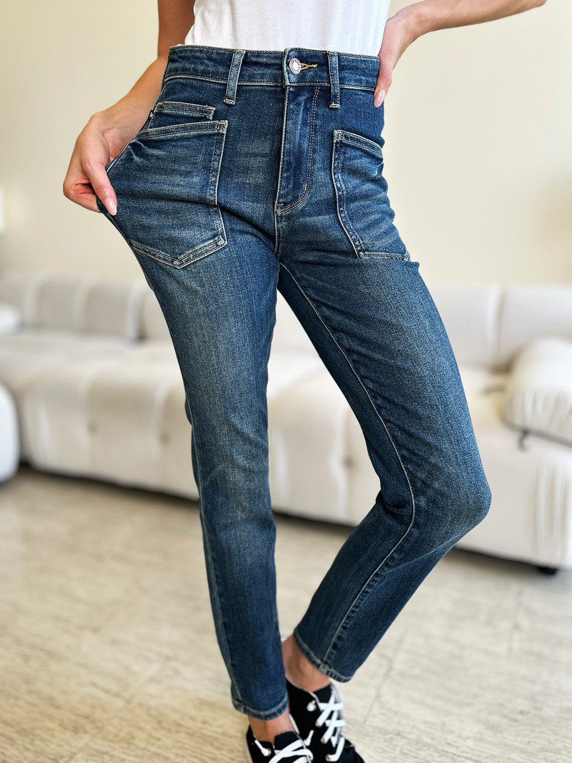 Judy Blue Full Size High Waist Skinny Jeans - Charming Charlie