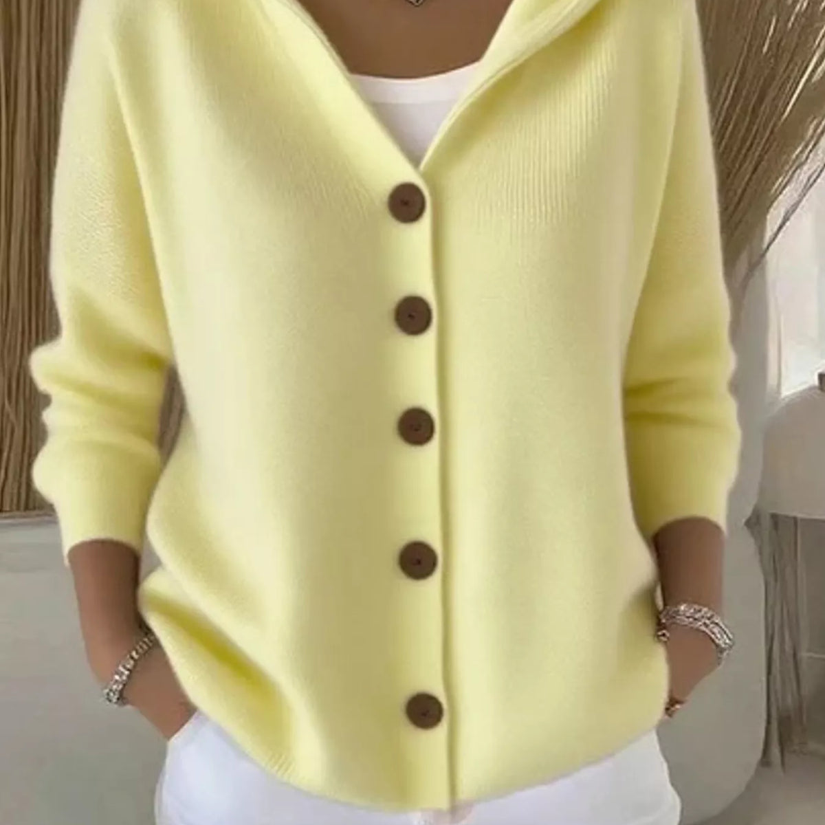 Full Size Hooded Button-Front Soft Knit Cardigan Plus Size  Charming ...