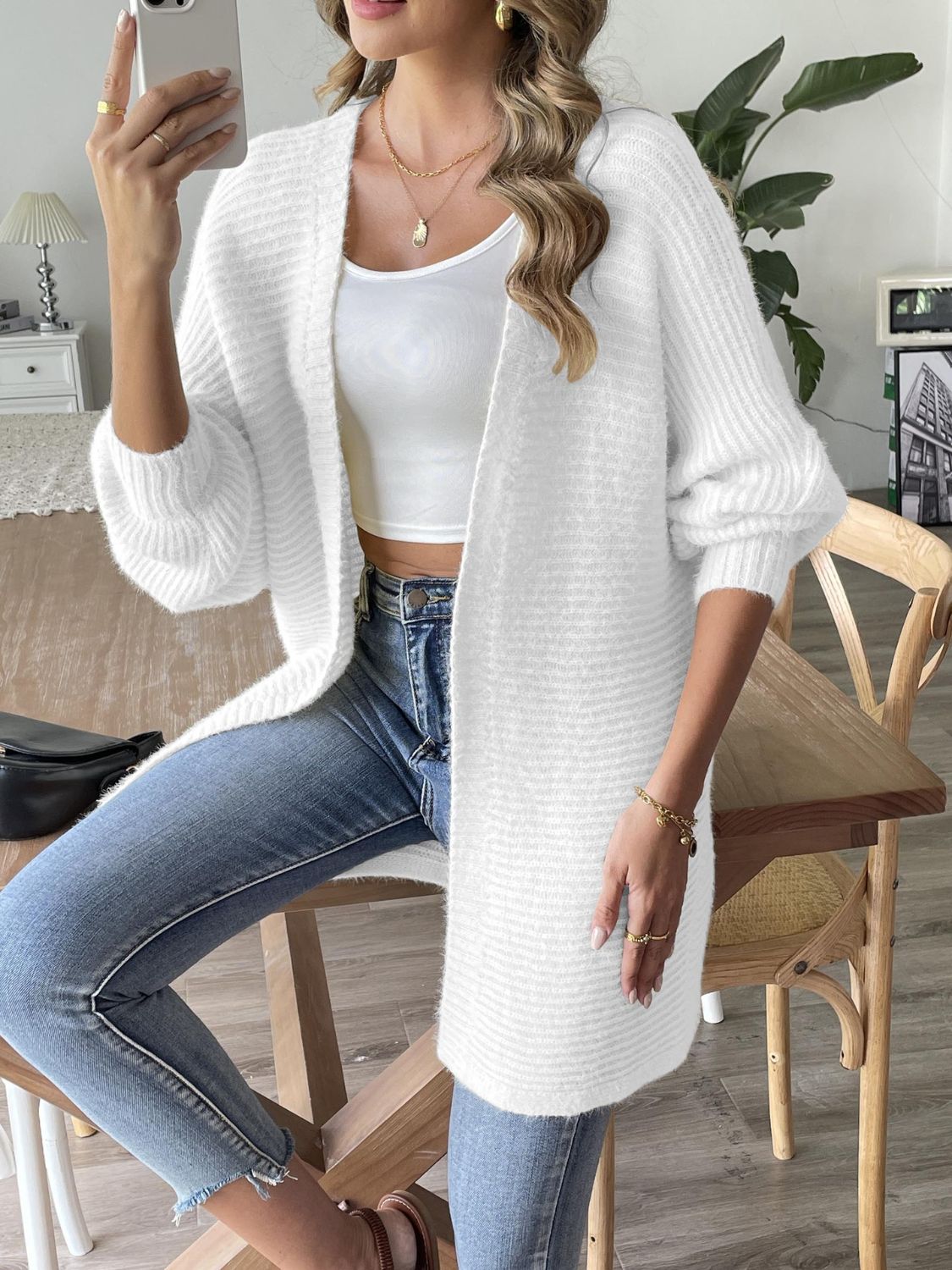 Open Front Long Sleeve Cardigan - Charming Charlie