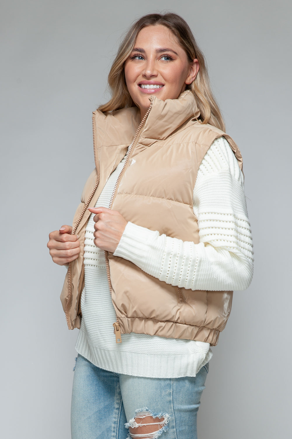 Snobbish Fine Fur Lining Quilted Vest - Charming Charlie