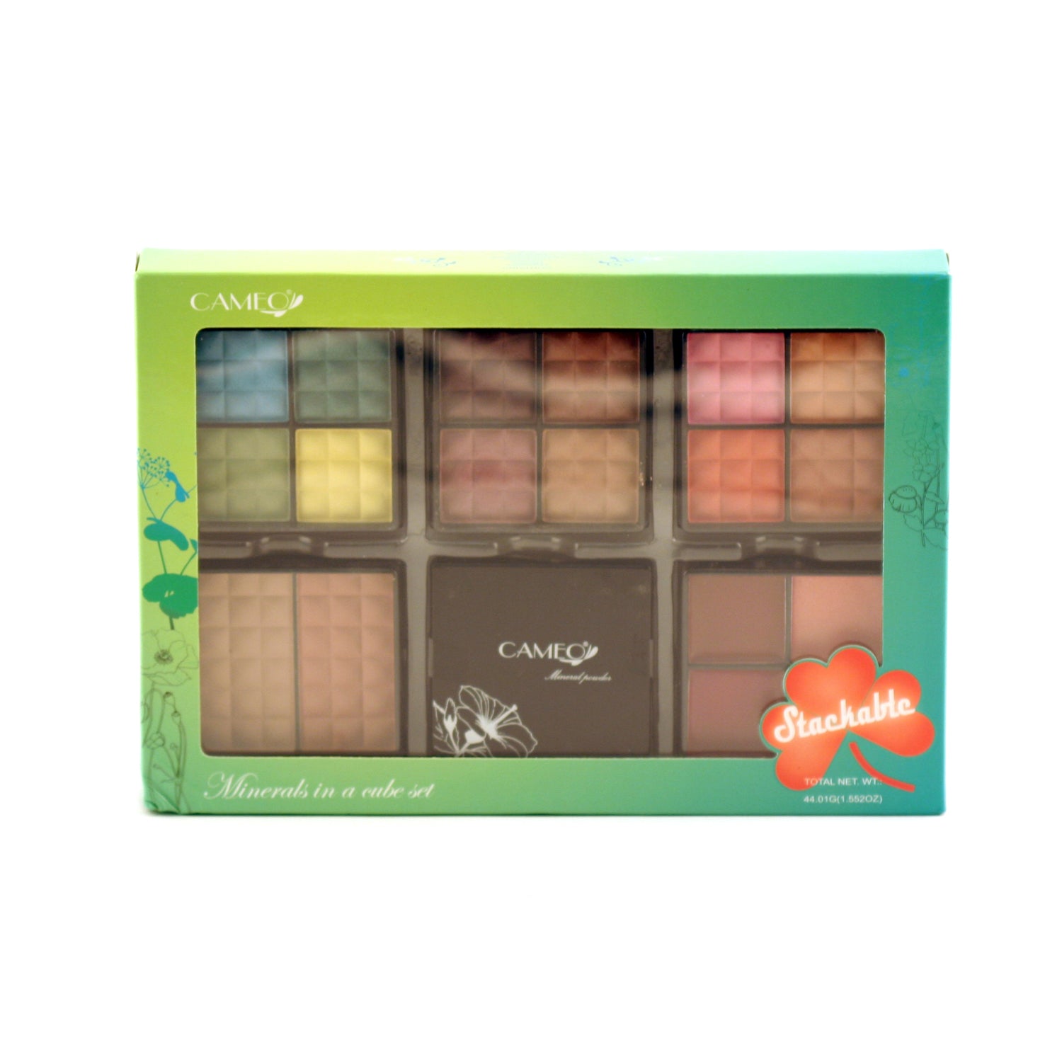 CAMEO MAKE UP KIT STACKABLE MINERAL CUBE GREEN/CG1830 A - Charming Charlie
