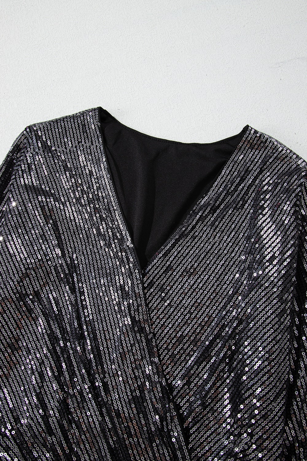 Sequin Surplice Long Sleeve Bodysuit - Charming Charlie
