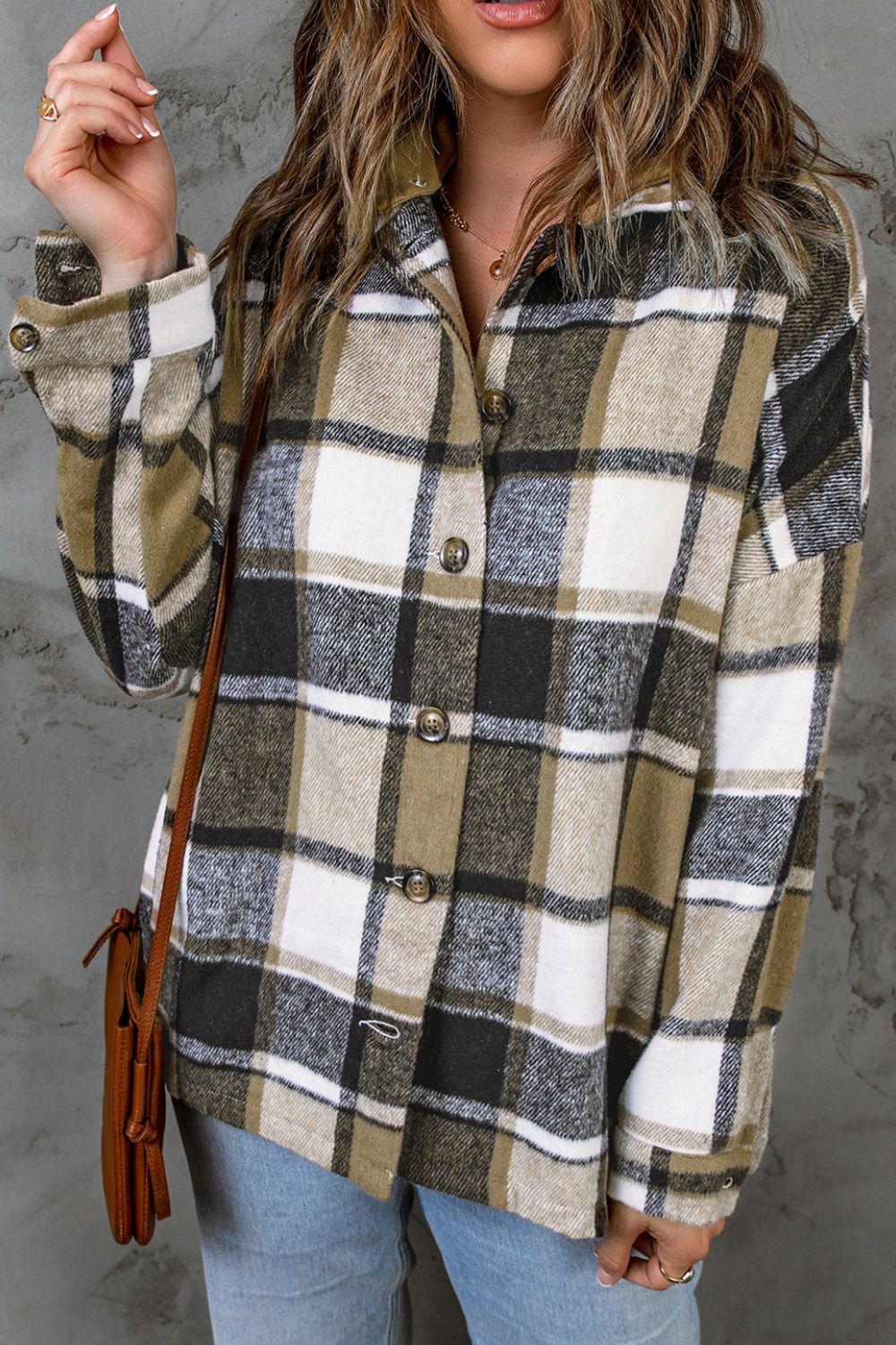 Plaid Button Up Hooded Shacket - Charming Charlie