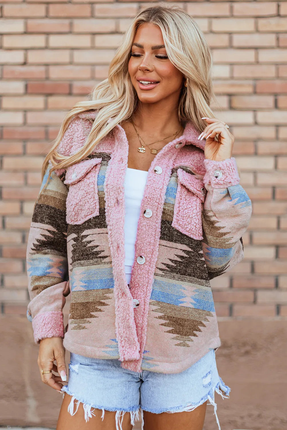Button Up Long Sleeve Jacket - Charming Charlie