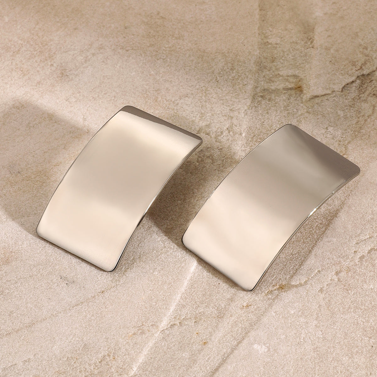 Stainless Steel Rectangle Earring - Charming Charlie