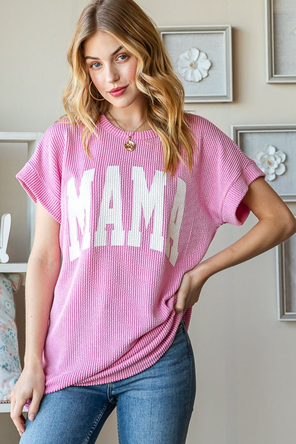 Heimish Full Size Letter Graphic Short Sleeve T-Shirt - Charming Charlie