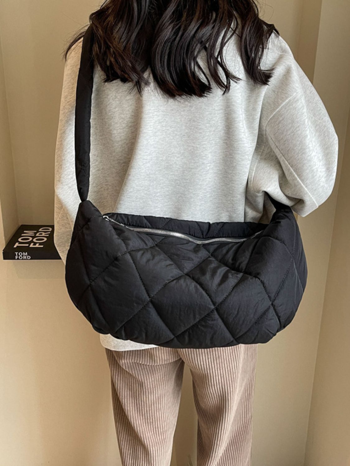 Quilted Polyester Crossbody Bag - Charming Charlie