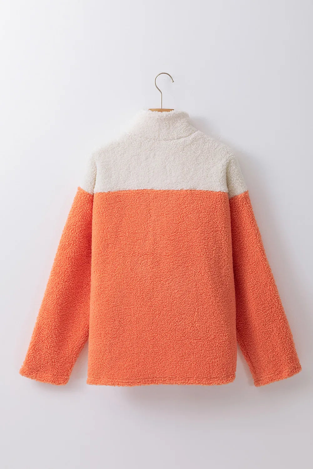 Contrast Half Zip Long Sleeve Sweatshirt - Charming Charlie