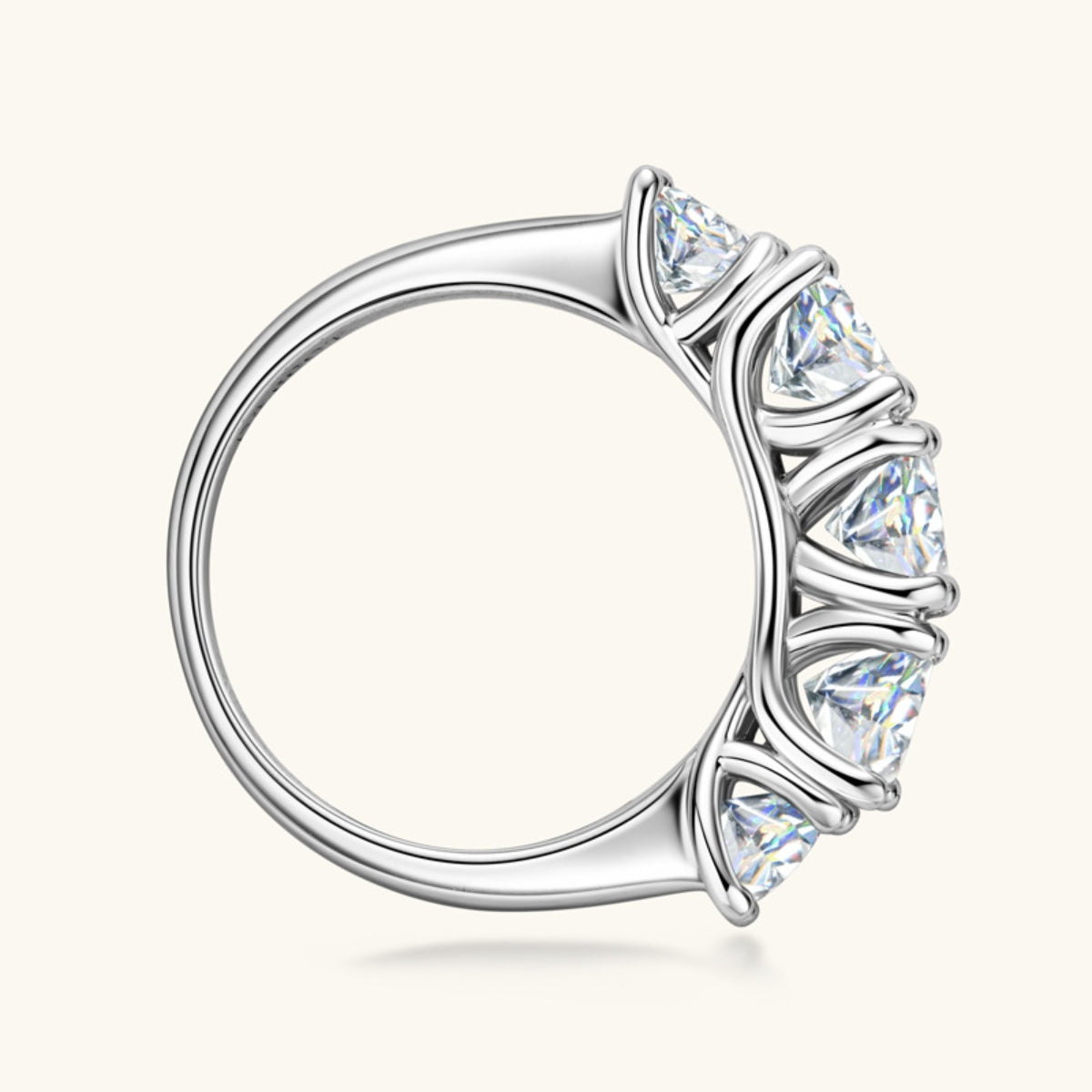 3.6 Carat Moissanite 925 Sterling Silver Ring - Charming Charlie