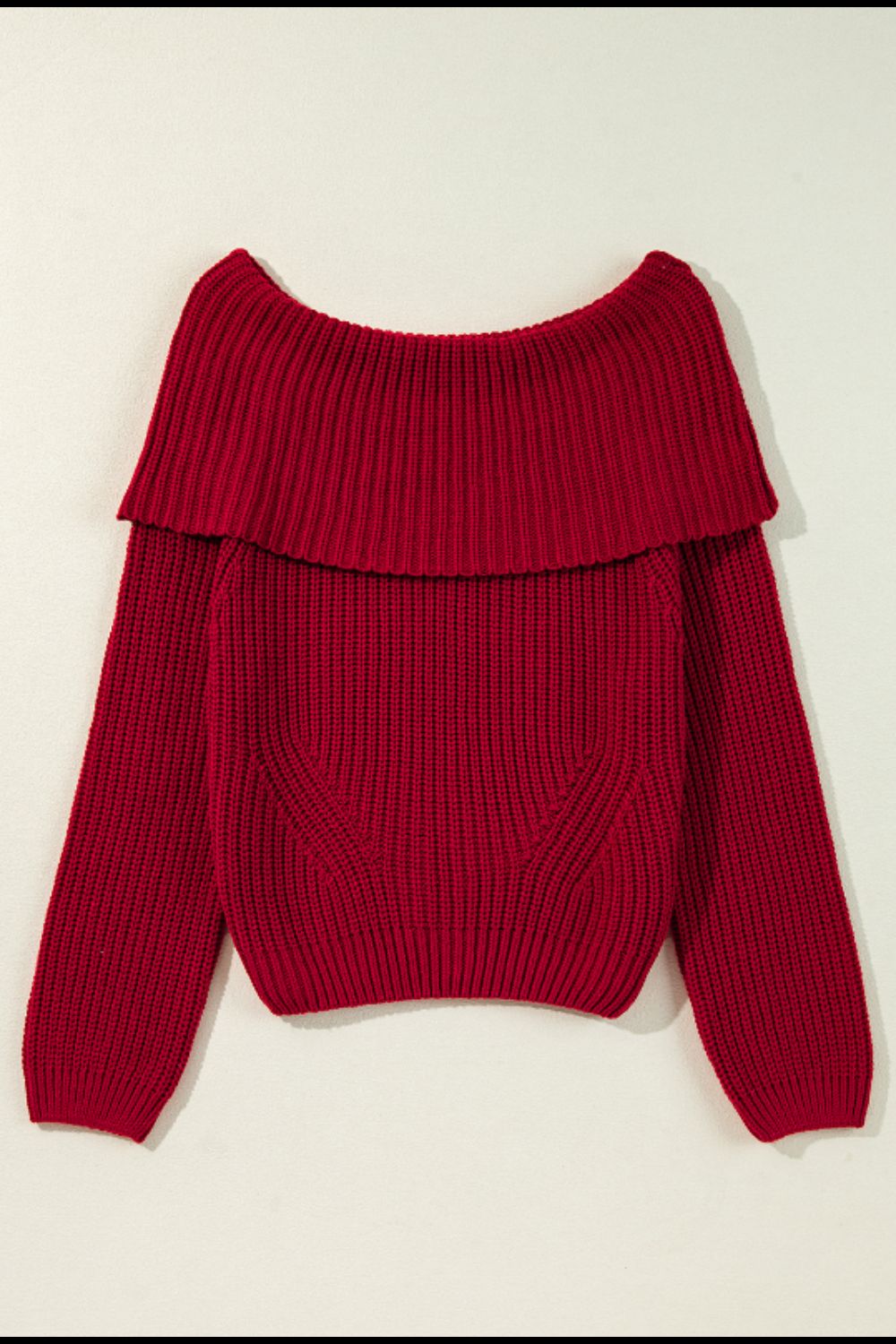 Off-Shoulder Long Sleeve Sweater - Charming Charlie