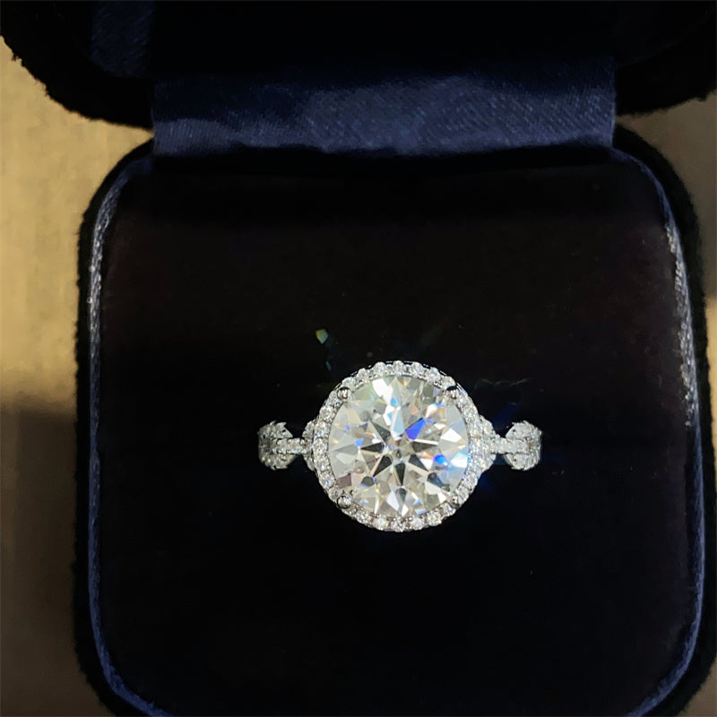 3 Carat 925 Sterling Silver Moissanite Ring - Charming Charlie