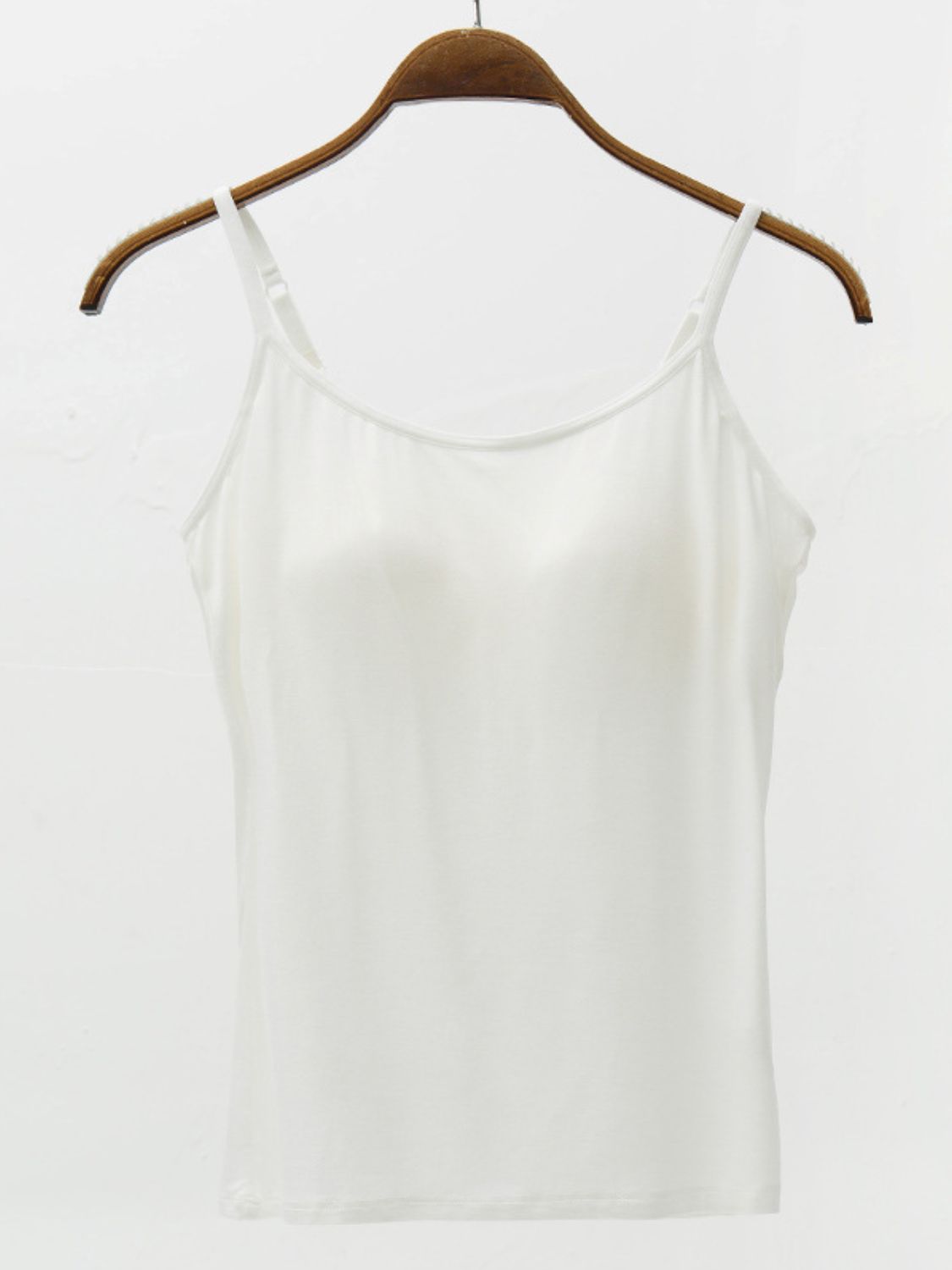 Full Size Adjustable Strap Modal Cami with Bra - Charming Charlie