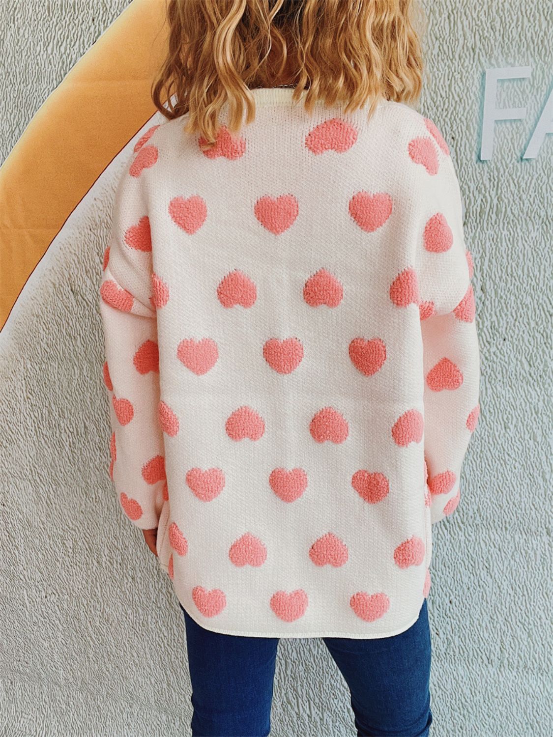 Heart Button Up Long Sleeve Cardigan - Charming Charlie