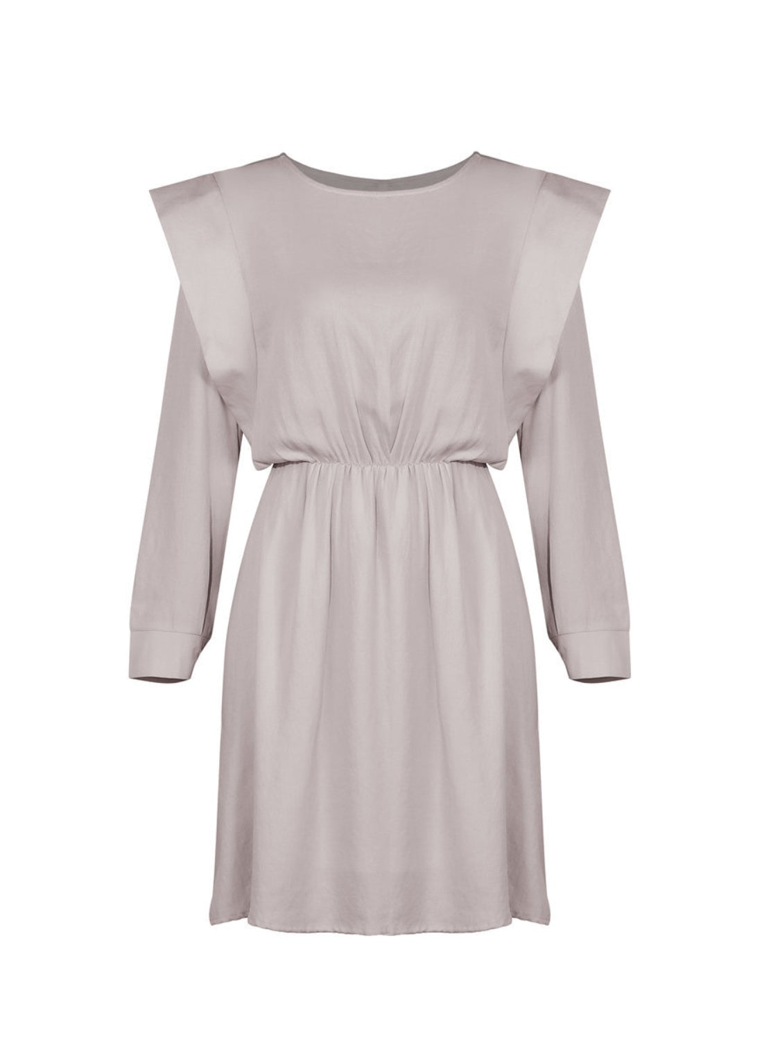 Round Neck Long Sleeve Mini Dress - Charming Charlie