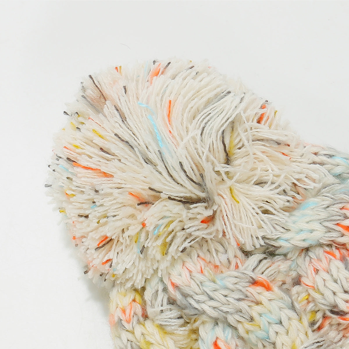 Contrast Cable-Knit Hat with Pompom - Charming Charlie