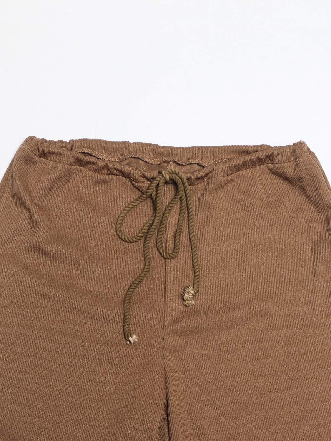 Collared Neck Long Sleeve Top and Drawstring Pants Set - Charming Charlie