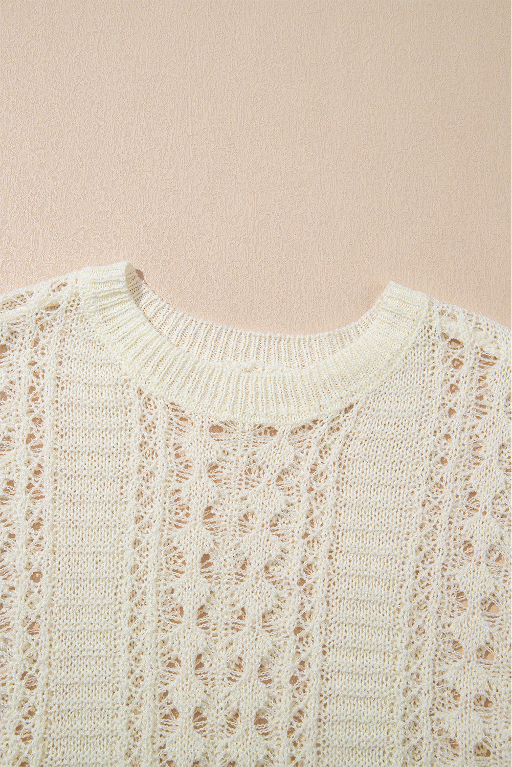 Hollow Out Drop Shoulder Sweater - Charming Charlie