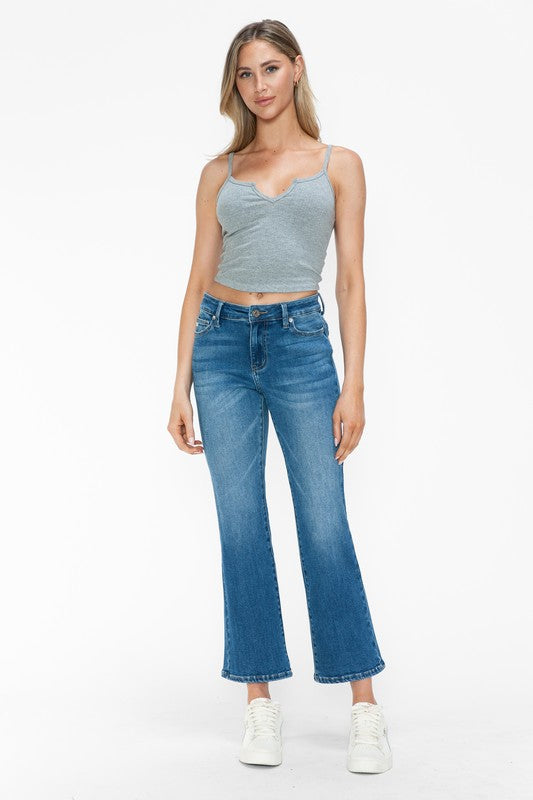 bytos Full Size Cat's Whiskers Mid Rise Ankle Jeans - Charming Charlie