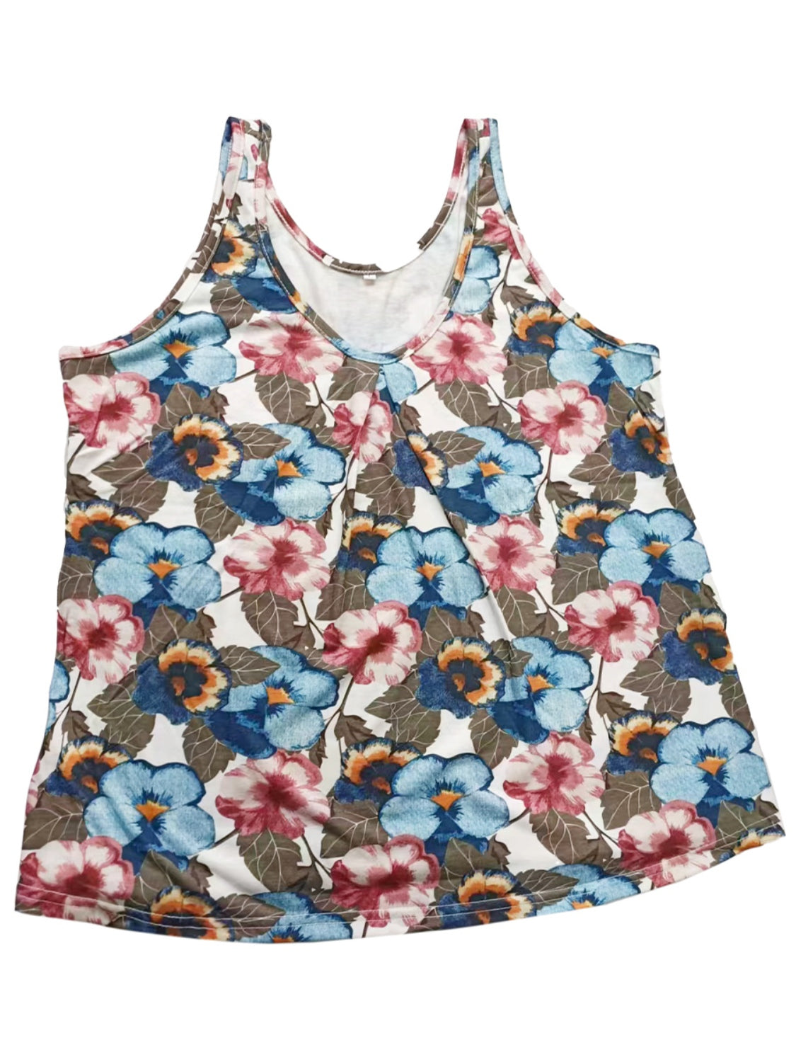 Printed Scoop Neck Wide Strap Tank - Charming Charlie