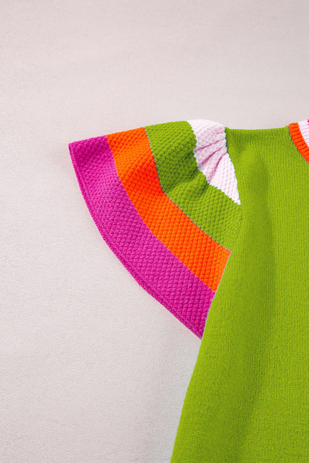 Color Block Round Neck Knit Top - Charming Charlie