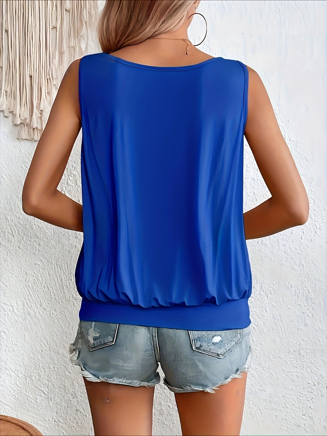 Full Size Ruched Scoop Neck Tank - Charming Charlie