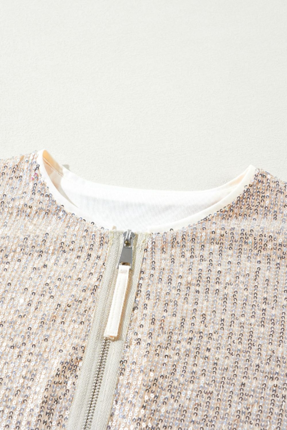 Sequin Zip Up Long Sleeve Jacket - Charming Charlie