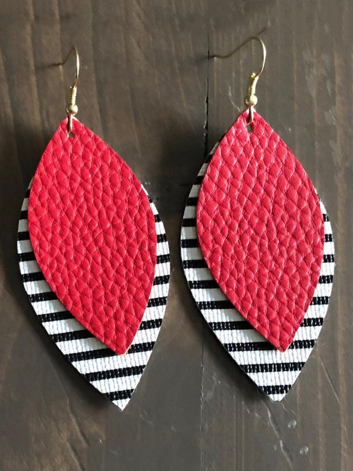 PU Leather Leaf Dangle Earrings - Charming Charlie