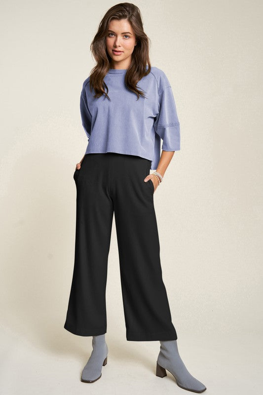 Davi & Dani Wide Leg Mid-Rise Pants - Charming Charlie