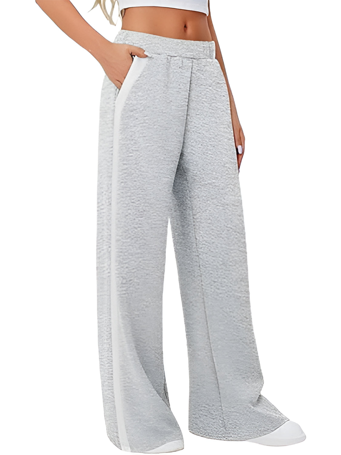 Side Striped Wide Leg Pants - Charming Charlie