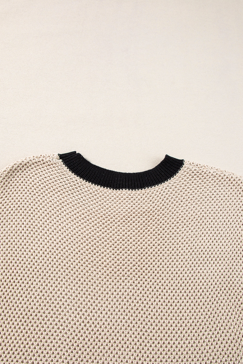 Contrast Trim Round Neck Cap Sleeve Knit Top - Charming Charlie