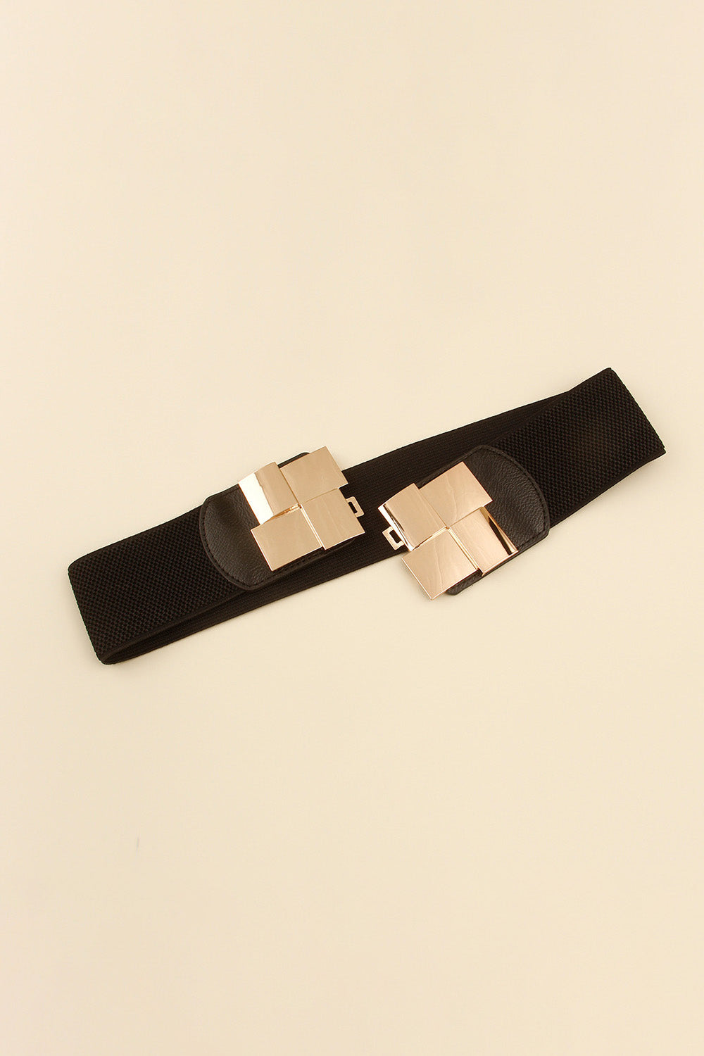 Geometric Buckle Elastic Wide Belt - Charming Charlie