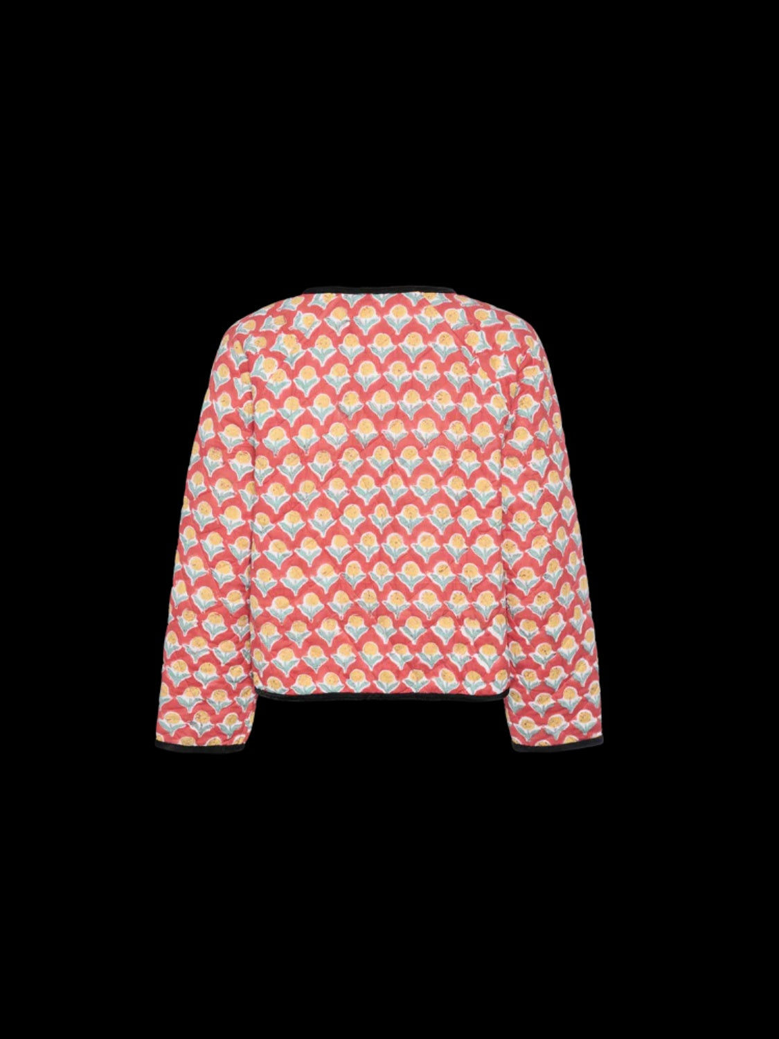 Tied Printed Long Sleeve Jacket - Charming Charlie