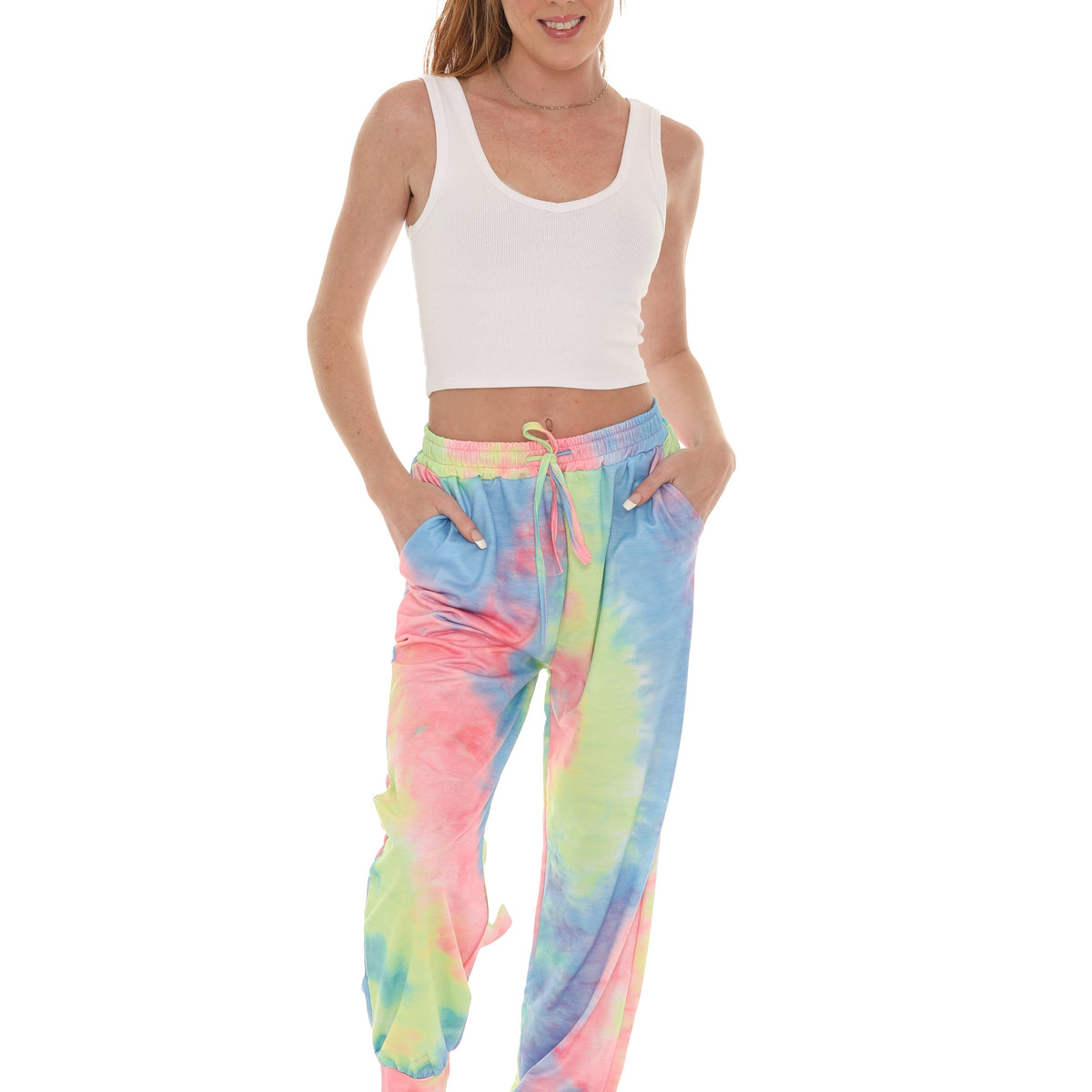 Women's Plus Size Tie Dye Jogger with Side Pockets main image 1