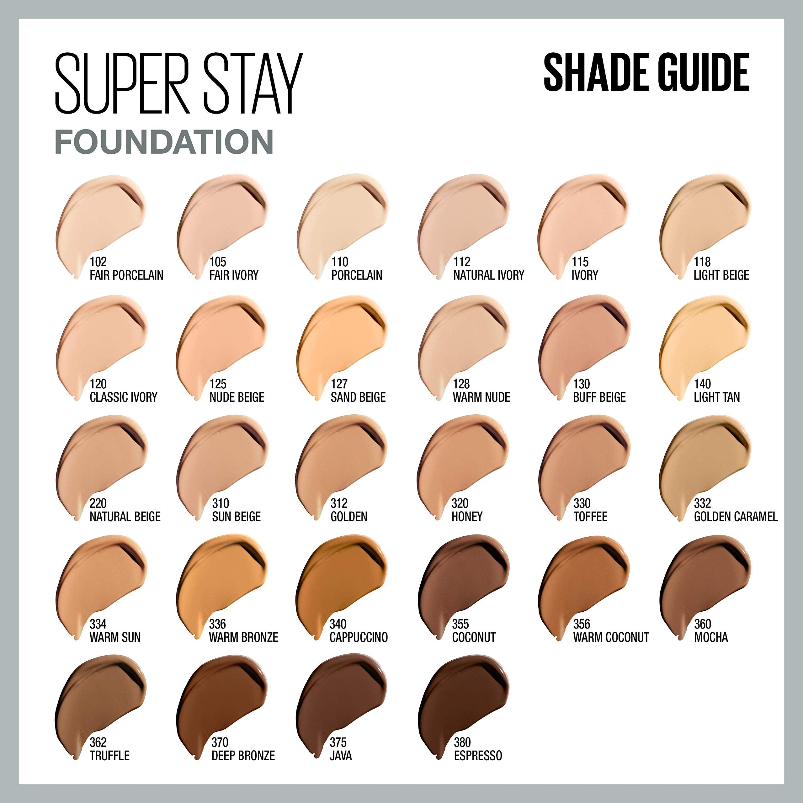 Maybelline New York Super Stay Full Coverage Liquid Foundation Makeup, Espresso, 1 Fl Oz - Charming Charlie