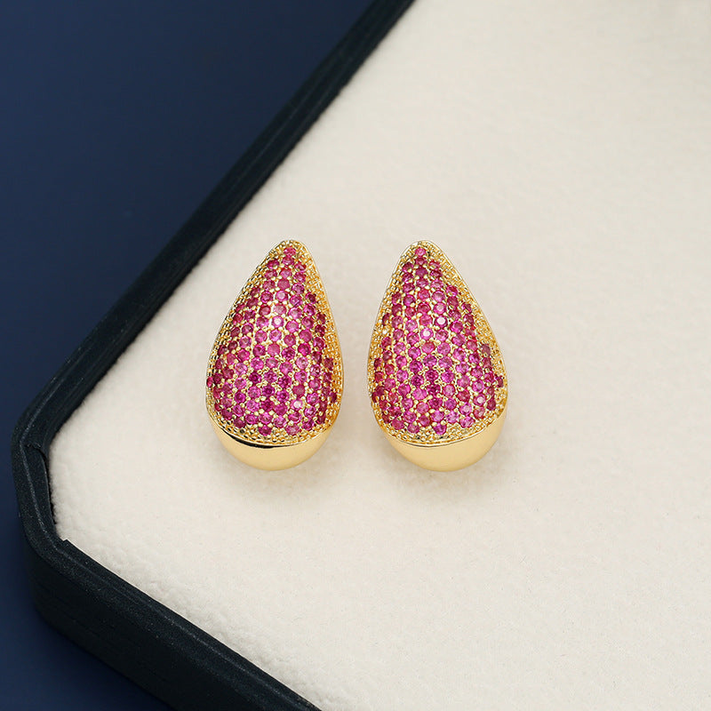 18K Gold-Plated Zircon Teardrop Earring - Charming Charlie