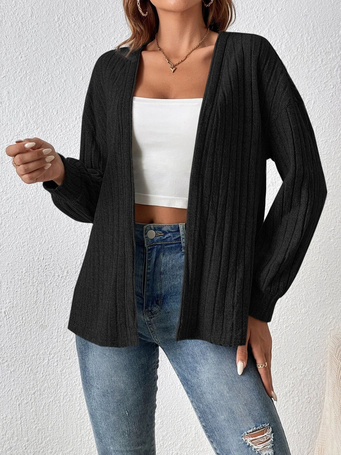 Open Front Long Sleeve Cardigan - Charming Charlie