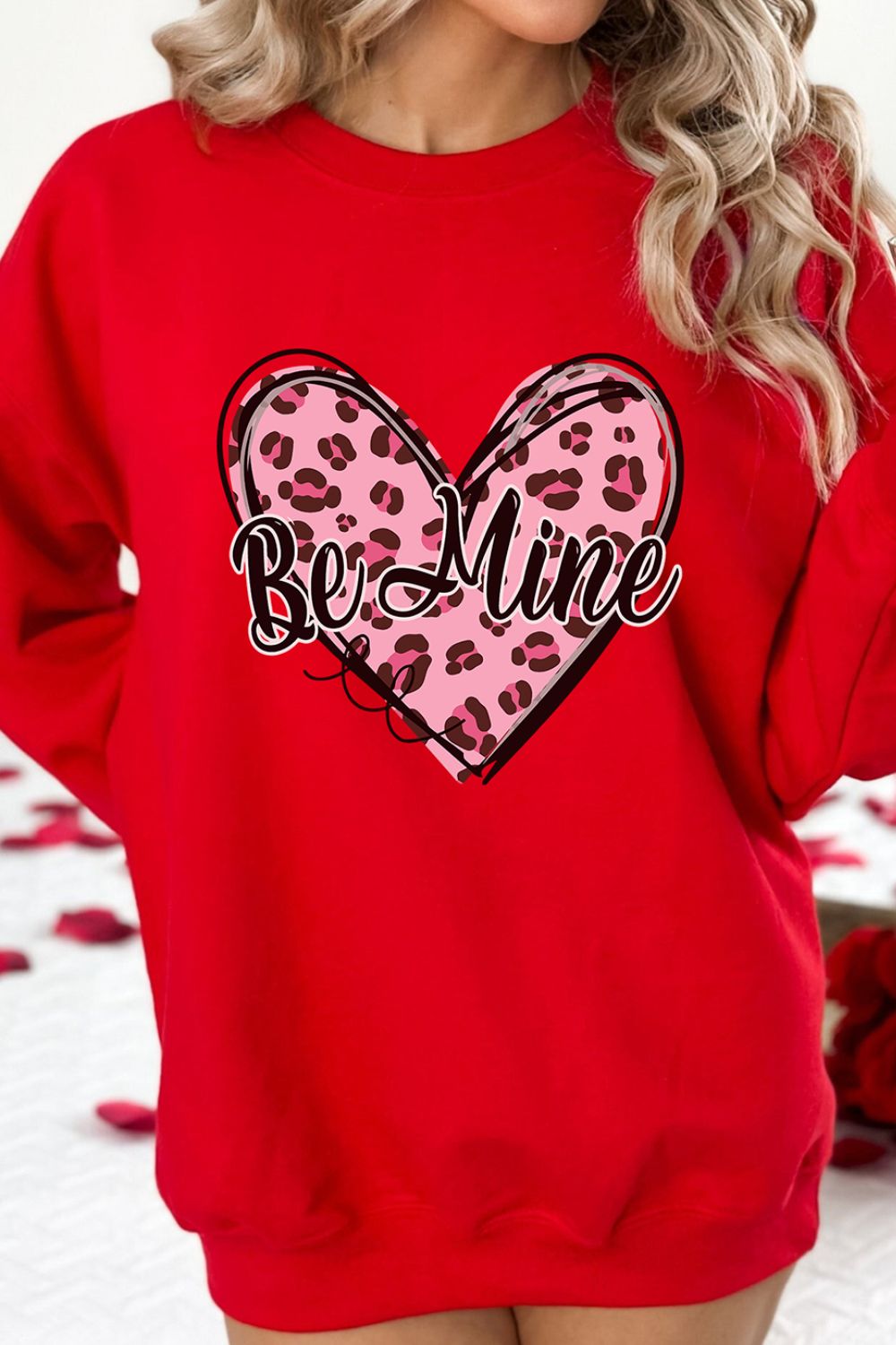 Valentine's Day BE MINE Heart Long Sleeve Sweatshirt - Charming Charlie